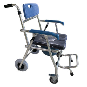 เก้าอี้นั่งถ่ายอลูมิเนียมอัลลอยด์ HJK-6024 แบบพับได้ พกพาสะดวก สำหรับผู้สูงอายุและผู้พิการ อุปกรณ์เพื่อความปลอดภัยในห้องน้ำ - Product Image 2
