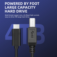 Câble USB Type C vers USB 3.0 Type B en PVC tressé durable pour imprimante, scanner, connexion rapide, synchronisation pour ordinateur portable, appareil photo
