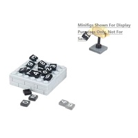Bloques de Construcción con Letras y Números Impresos 1x1, Negros, Pequeños, Accesorios para Proyectos de Placas de Identificación Personalizadas DIY MOC