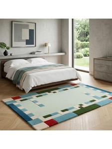 Alfombra de Lana Hecha a Mano, Alfombra de Superficie Suave de Primera Calidad para Interiores de Casas Modernas, Decoración de Dormitorios y Salas de Estar de Diseño - Product Image 2