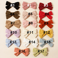 3.7 pouces velours côtelé à pois pinces à cheveux en gros Barattes cheveux arcs Snap Clips pour bébé filles cheveux accessoires infantile chapeaux