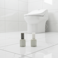 Plaque de couvercle de siège de toilette à fermeture lente avec amortisseur rotatif, poignée anti-pincement, design moderne, pour salle de bain et cuisine, petits appareils électroménagers