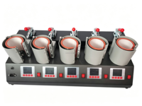 Presse à tasses numérique individuelle 5-en-1 avec 5 contrôleurs – Machine de transfert thermique par sublimation pour tasses