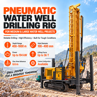 Foreuse de puits d'eau diesel DTH autopropulsée 400-1000m avec pompe et boîte de vitesses pour projets de forage dans roches dures