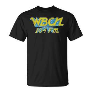 Wbcn T-Shirt 104 Fm Radio Logo Design Noir Coton Unisexe Taille adulte - Product Image 1