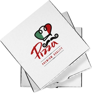 Scatola per Pizza in carta impermeabile per uso alimentare con Logo stampato personalizzato confezione usa e getta portatile di fascia alta per Pizza e patatine - Product Image 1
