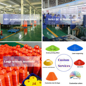 Conos <span class=keywords><strong>de</strong></span> Entrenamiento <span class=keywords><strong>de</strong></span> Fútbol <span class=keywords><strong>de</strong></span> 19 cm, Marcadores Planos <span class=keywords><strong>de</strong></span> 30 g, PE Duradero para Equipamiento <span class=keywords><strong>de</strong></span> Entrenamiento <span class=keywords><strong>de</strong></span> Fútbol, Exclusivo para Supermercados al por Mayor - Product Image 6