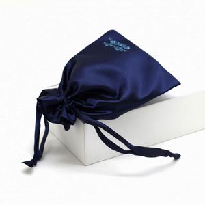 Sac à poussière en satin de soie de différentes couleurs, pochette d'emballage pour perruque, sac cadeau à cordon - Product Image 2