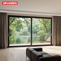 Pintu Geser Patio Modern Bersertifikasi As2047 Australia NFRC, Kaca Tempered Ganda, Pintu Geser Aluminium Eksterior