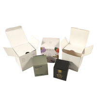 Boîtes à bougies haut de gamme, boîte d'emballage en papier avec logo personnalisé en or, boîte cadeau pour bougies en cire de soja
