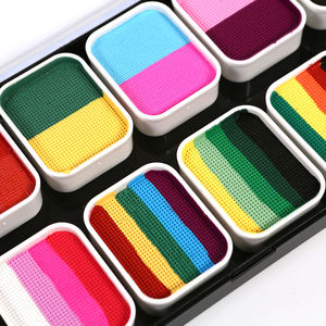 Vente en gros professionnel 12 couleurs <span class=keywords><strong>gouache</strong></span> arc-en-ciel peinture corps <span class=keywords><strong>peau</strong></span> Art maquillage visage peinture ensemble pour enfants peinture cosmétique - Product Image 3