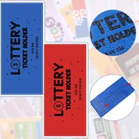 Porte-billets de loterie en PVC fin avec logo personnalisé et poche pour carte de visite
