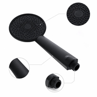 Pommeau de douche noir portable avec tuyau en tissu tressé et support de verrouillage rotatif pour l'entretien des toilettes des wagons de chemin de fer