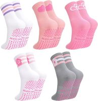 Chaussettes de sport professionnelles pour femmes, antidérapantes en silicone, mi-mollet, pour barre, Pilates, fitness, gym, danse, course, été