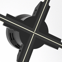 Ventilador holográfico WiFi de 65cm, máquina de publicidad 3D, señal LED 1280, reproductor HD inteligente, compatible con imagen de vídeo, logotipo, luces holográficas