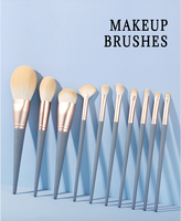 Ensemble de pinceaux de maquillage à prix avantageux, 10 pièces, en fibres de maïs, outils cosmétiques, kit de pinceaux de maquillage, ensemble acceptable, outil de pinceau OEM