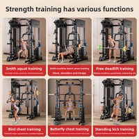 Station de musculation multifonctionnelle Smith Machine pour usage domestique – Équipement de fitness pour squats et développés couchés