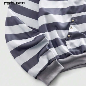 Sudadera con Capucha a Rayas Casual para Hombre con Capucha con Ribete de Piel Sintética y Forro Térmico, Diseño de Invierno con Cierre Completo para Venta al Por Mayor - Product Image 3