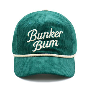 Cappello da Baseball Personalizzato con Ricamo Verde Vintage, 5 Pannelli, Chiusura Snapback, in Velluto a Coste, Morbido, con Fodera in Seta - Product Image 2