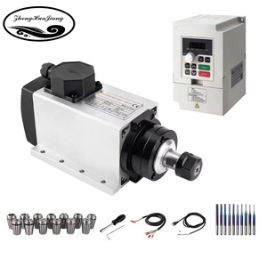 Kit de Motor de Husillo CNC para Máquina Herramienta, 2.2KW ER20, Refrigerado por Aire, 110v/220v, con Inversor VFD para Grabado y Fresado CNC en Madera - Product Image 1