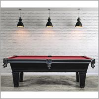 Table de billard américaine en bois massif à prix d'usine, style campagnard, personnalisable, avec tiroir et sculptures rustiques classiques