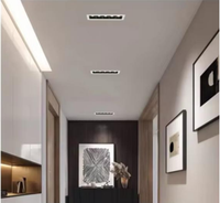 Plafonnier LED encastré à grille linéaire 5 têtes, boîtier en aluminium, CRI élevé Ra95, garantie 5 ans, dimmable, design européen, résidentiel