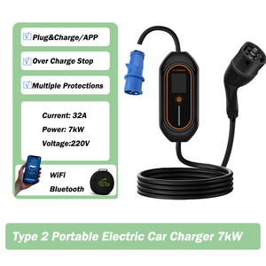 Chargeur de véhicule électrique portable XTEVSE 32A 7KW à courant alternatif rapide avec réservation de temps et courant réglable Type 2 pour l'Europe - Product Image 3