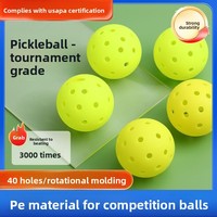 Approuvé, 40 trous, nouveau style, en plastique, pour l'extérieur et l'intérieur, pickleball professionnel pour adultes, moulage par rotation, divertissement personnalisé