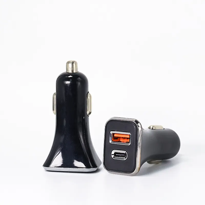 Pd Car Charger 20w Qc3.0 Quick Charge 2 Ports Usb Fast Charging Phone 20W Car Charger For Iphone