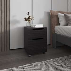 Newriver Nightstand 1 Door 1 <b>Drawer</b> Wengue Finish Bedroom <b>Storage</b> - Product Image 1