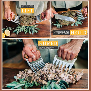 ที่หนีบเนื้อสแ<span class=keywords><strong>ต</strong></span>นเลส OEM Quick Shred18/8 สำหรับฉีกเนื้อ ง่ายดาย สะดวก ใช้สำหรับฉีก ดึง และเสิร์ฟเนื้อ<span class=keywords><strong>หมู</strong></span> เนื้อไก่งวง - Product Image 5