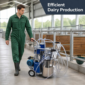 Machine à traire <span class=keywords><strong>manuelle</strong></span> légère pour moutons et vaches, traiteur manuel avec pompe à vide à pulsation - Product Image 3