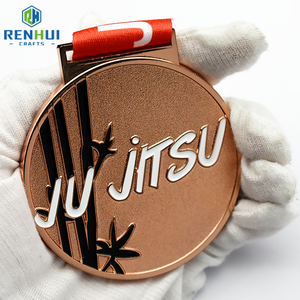 Medallas de Oro de Aleación de Zinc de Alta Calidad con Diseño de Fábrica, Medalla de Maratón con Cinta y Logotipo Personalizado - Product Image 2