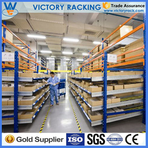 Estanterías de Gravedad Multicapa <span class=keywords><strong>para</strong></span> Almacén, Recolección de Cajas, Construcción de Acero Duradero, Rieles de Desplazamiento Suave, Sistema de Flujo de Cartones - Product Image 5