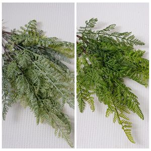 Plante artificielle de fougère Xianting, blanche et verte, en PVC souple, pour décoration de mariage, bouquet artisanal, 120 cm - Product Image 3