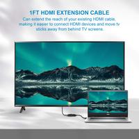 Trado — câble d'extension HDMI 2.0 mâle vers HDMI femelle 4K, 15cm, 2m et 5m, vente en gros