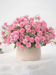 3pcs Silk Carnation Artificial <strong>Flowers</strong> Bridal Bouquet Room Decor Autumn Decoration Centerpiece <strong>Vase</strong> Filler Home Decor New Year - Product Image 5