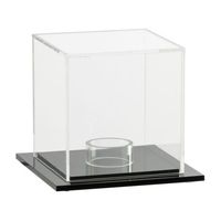 Boîte de présentation transparente en PMMA pour 4 balles de baseball, en acrylique