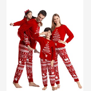 Private Label Natal Família Conjuntos De Pijamas Pai Mãe Crianças Família Combinando Homewear Outfits Família Pijamas - Product Image 2
