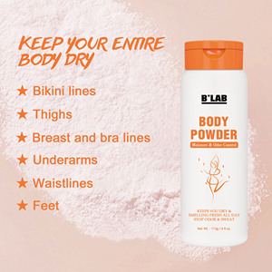 Polvo corporal perfumado absorbente de sudor para el cuidado corporal de etiqueta privada con bomba aplicadora Polvo para polvo sin talco sin aerosol para el cuerpo - Product Image 2