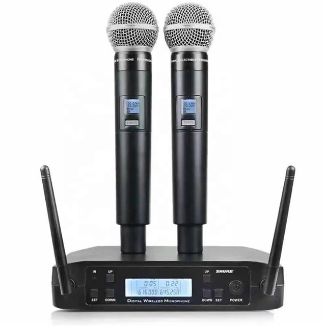 Microphone Wireless Glxd4 Professional System Uhf Mic Automatic Frequency 60m Party Stage Church Dual Handheld Microphones