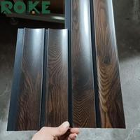 Panneaux muraux cannelés populaires Roke pour décoration intérieure, panneaux à lamelles couleur charbon, panneaux muraux intérieurs étanches en PS avec échantillon gratuit