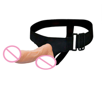 Pene realista consolador portátil con cinturón masturbación femenina pene juguetes mujeres adultos juguetes sexuales pene 21cm consolador grande