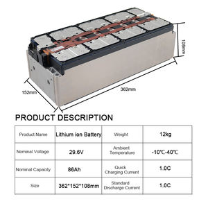 Paquete de Baterías de Iones de Litio para Vehículos Eléctricos Nissan <span class=keywords><strong>Leaf</strong></span>, 6S1P 8S1P 12S1P Nmc 86Ah 29.6V 30kwh 114Ah 104Ah, Recargable - Product Image 2