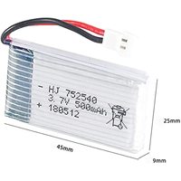 Baterai Lithium Polymer Digital Sima X5C/X5SW/X5SC/X5 3.7V 500mAh Anoda NCM 500 Siklus Penggunaan dengan Tingkat Pengosongan Kurang dari 5C untuk Perangkat Elektronik