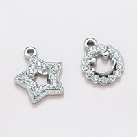 Pendentifs Étoile à Cinq Branches en Acier Inoxydable pour Bijoux, Strass, Incrustation DIY Tendance pour Bracelets et Colliers