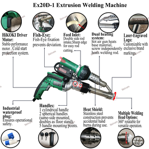 Soudeuse à Extrusion Manuelle <span class=keywords><strong>Plastique</strong></span> 3600W Double Chauffage PPR PP, <span class=keywords><strong>Pistolet</strong></span> de <span class=keywords><strong>Soudage</strong></span> par Extrusion <span class=keywords><strong>Plastique</strong></span> HDPE - Product Image 4