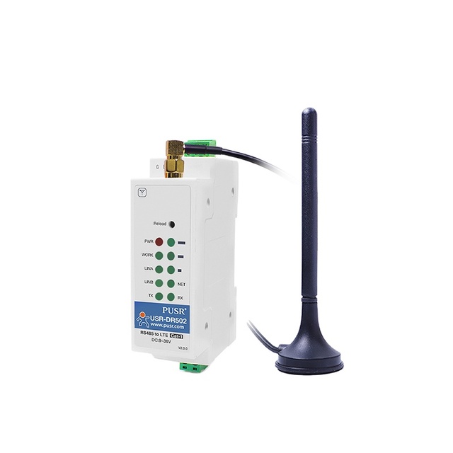 USR-DR502-E Europe CAT-1 DIN-Rail RS485 to LTE 4G Modem With Sim Card Slot