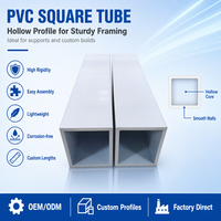 Tubo Cuadrado de PVC, Perfil Hueco, Tubo Cuadrado de PVC para Estructuras, Banco de Trabajo, Estante de Almacenamiento, Personalizado