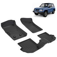 Tapetes Personalizados 3D TPE para Coche para Todo Clima, Alfombrillas Interiores Delanteras y Traseras para Suzuki Vitara Classic 3 Puertas 1988-1998